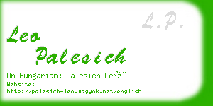 leo palesich business card